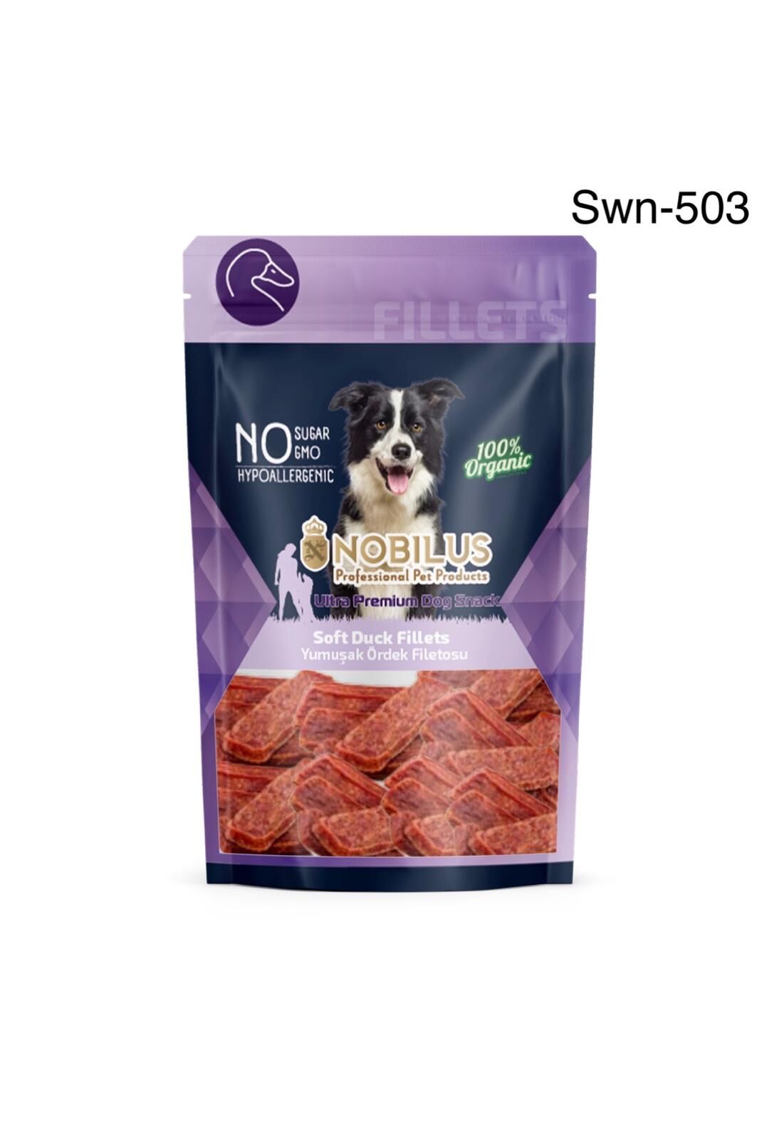 SWN-503 NOBİLUS YUMUŞAK ÖRDEK FİLETO KÖPEK ÖDÜLÜ 80 GR