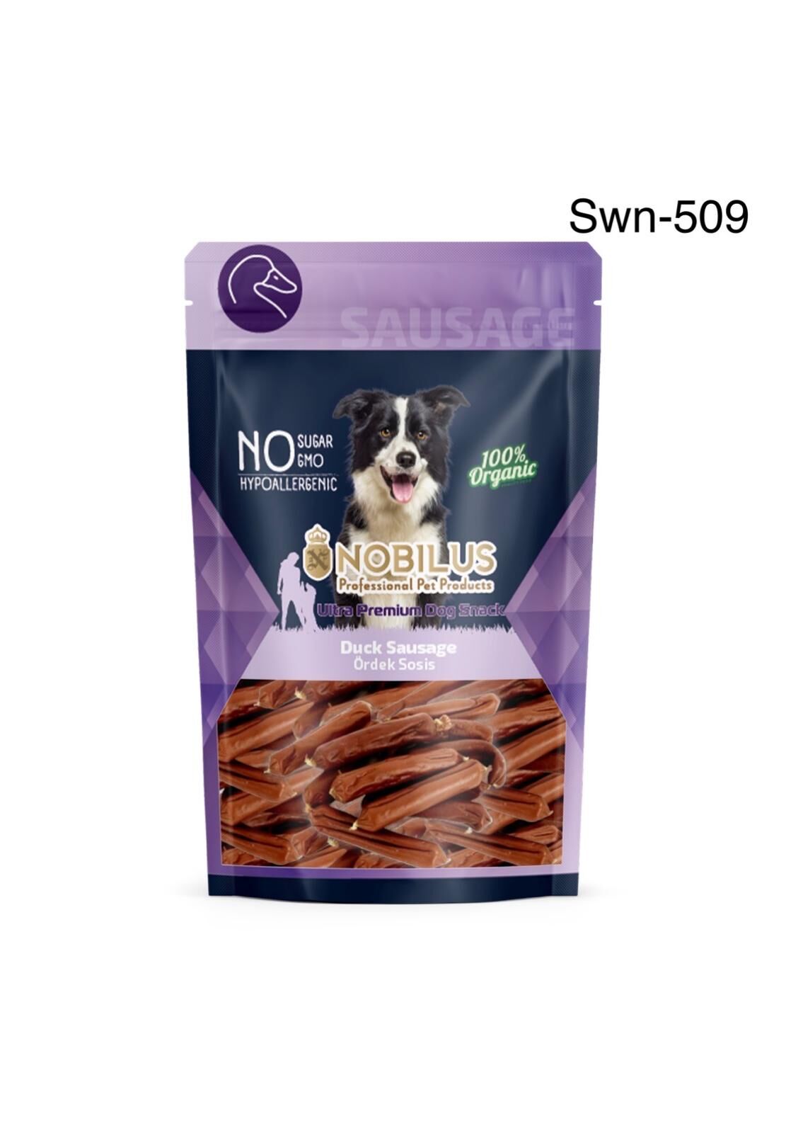 SWN-509 NOBİLUS ÖRDEK SOSİS KÖPEK ÖDÜLÜ 80 GR