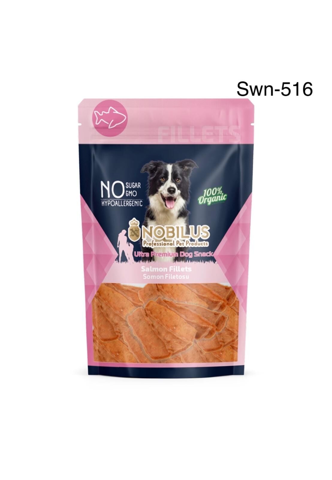 SWN-516 NOBİLUS YUMUŞAK SOMON FİLETO KÖPEK ÖDÜLÜ 80 GR