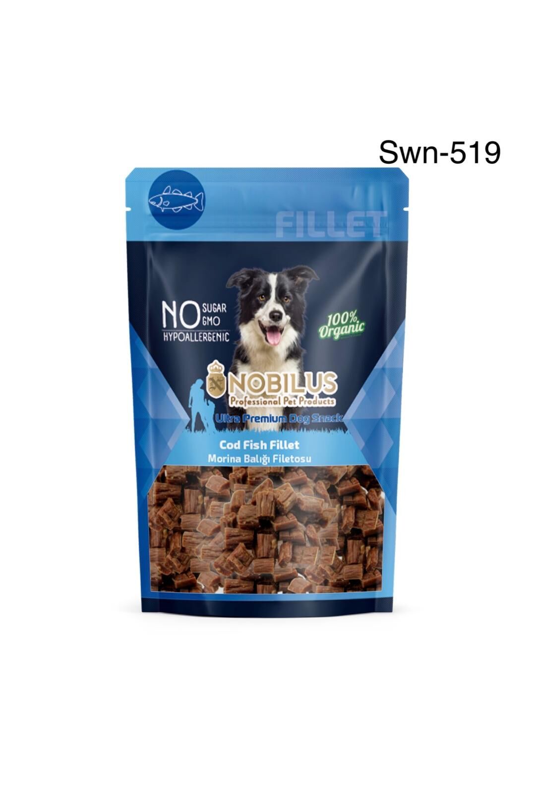 SWN-519 NOBİLUS MORİNA BALIĞI FİLETO KÖPEK ÖDÜLÜ 80 GR