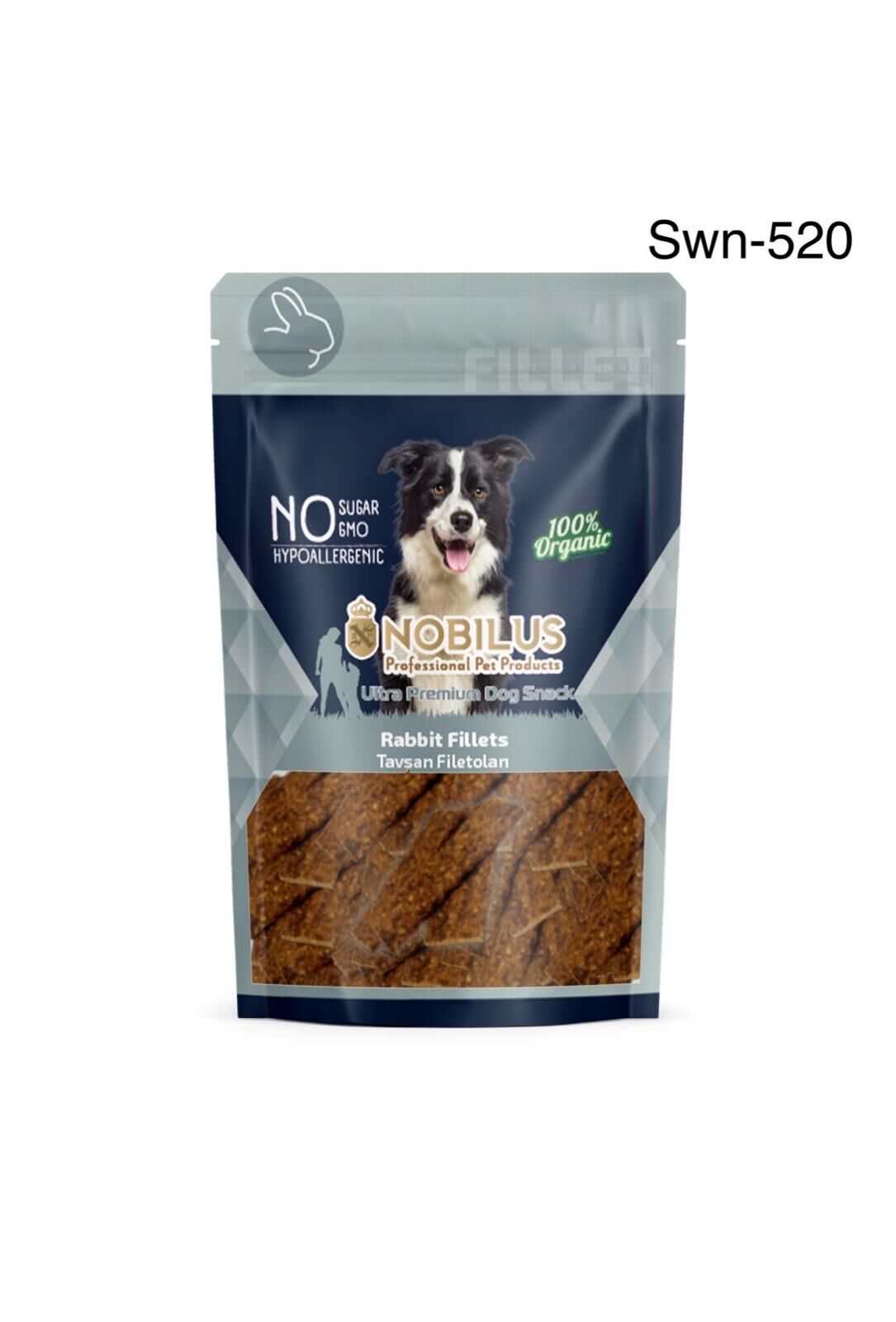 SWN-520 NOBİLUS YUMUŞAK TAVŞAN FİLETO KÖPEK ÖDÜLÜ 80 GR