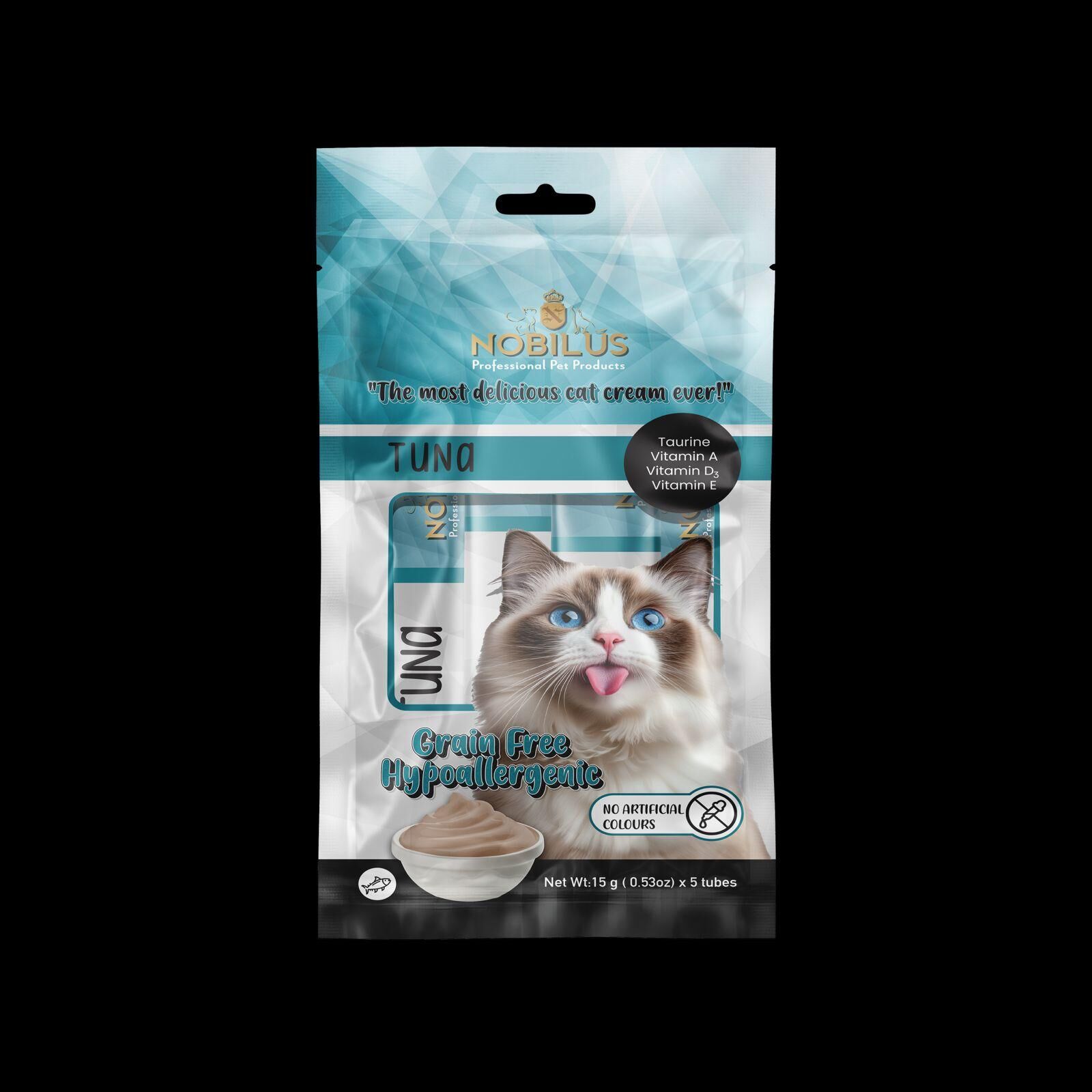 SWN-902 12'Lİ NOBİLUS TON BALIKLI KEDİ KREMA ÖDÜLÜ 5X15 GR