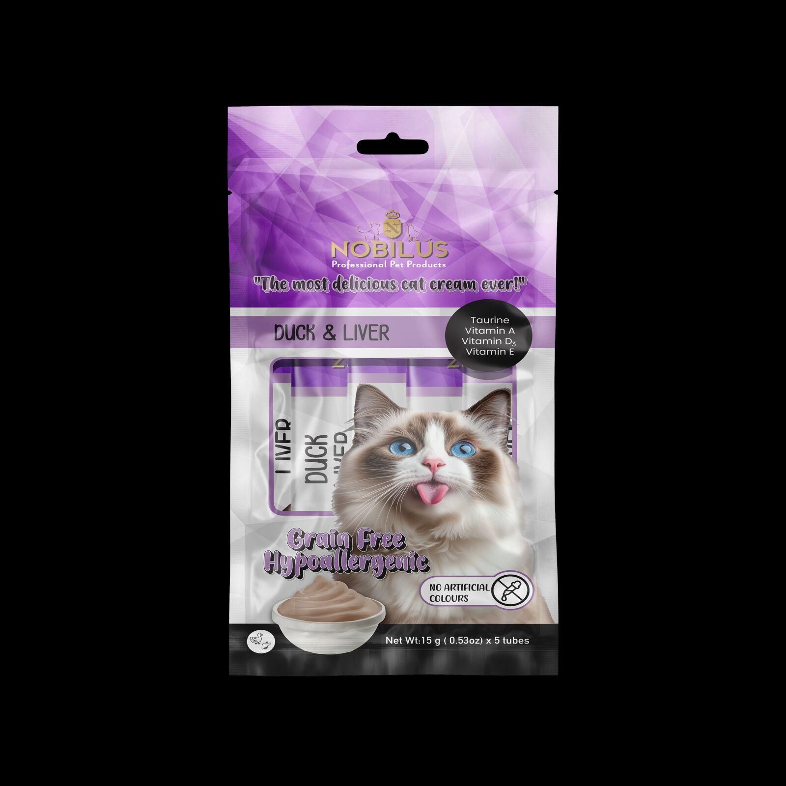 SWN-903 12'Lİ NOBİLUS ÖRDEK VE CİĞERLİ KEDİ KREMA ÖDÜLÜ 5X15 GR