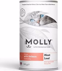 MOLLY 12'Lİ PATE KONSERVE YAVRU KEDİ SOMONLU 395 GR