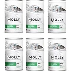 MOLLY 12'Lİ PATE KONSERVE KEDİ KISIR TAVUKLU 395 GR