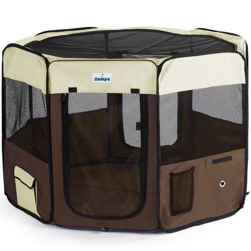 ZPP1301-M-BR PET PARK OYUN ALANI KREM-KAHVE 96X96X61