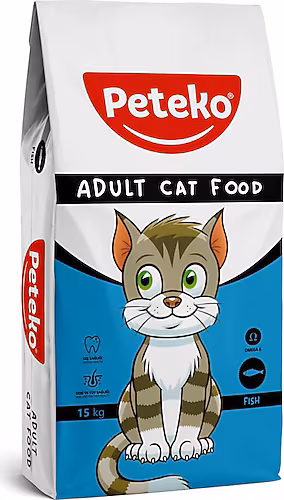 PETEKO BALIKLI KEDİ MAMASI 15 KG