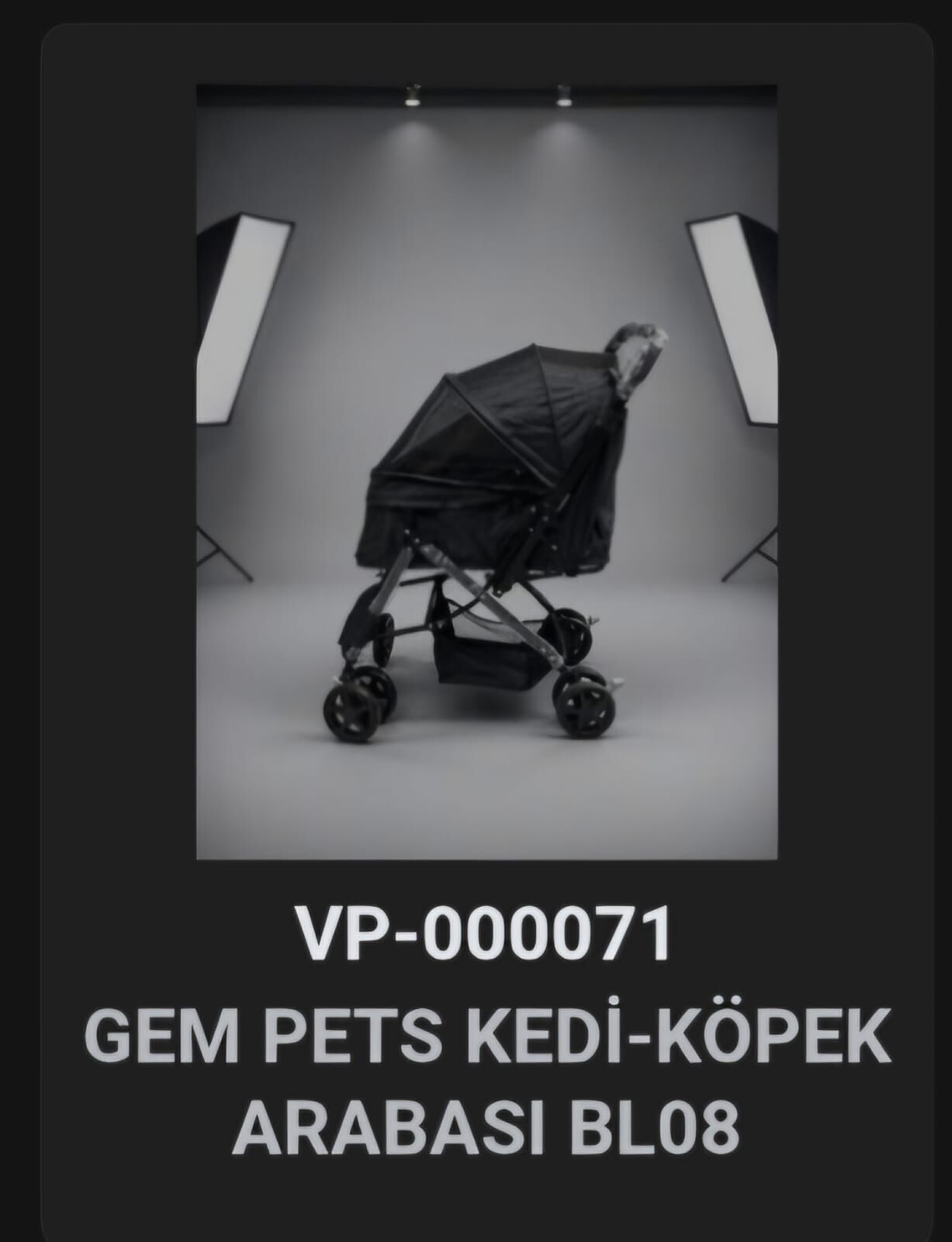 VP-000071 GEM PETS KEDİ-KÖPEK ARABASI BL08