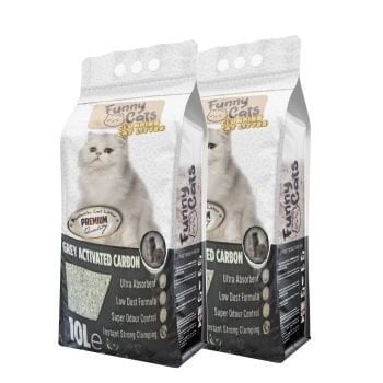FUNNY CAT GREY AKTİF KARBONLU BENTONİT KUM 10 LT